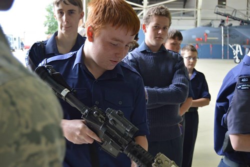 Corby Air Cadets take a closer look at the weapons