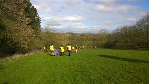 Corby Air Cadets starting the Clean for the Queen campaign