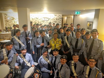 Cadets With Dreamflights Pat Pearce MBE