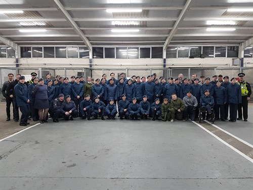 Corby Air Cadets with the Police and volunteers